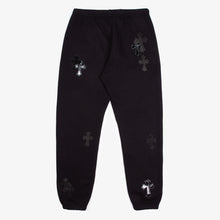 Load image into Gallery viewer, BLACK MIXED CROSS PATCH SWEATPANT