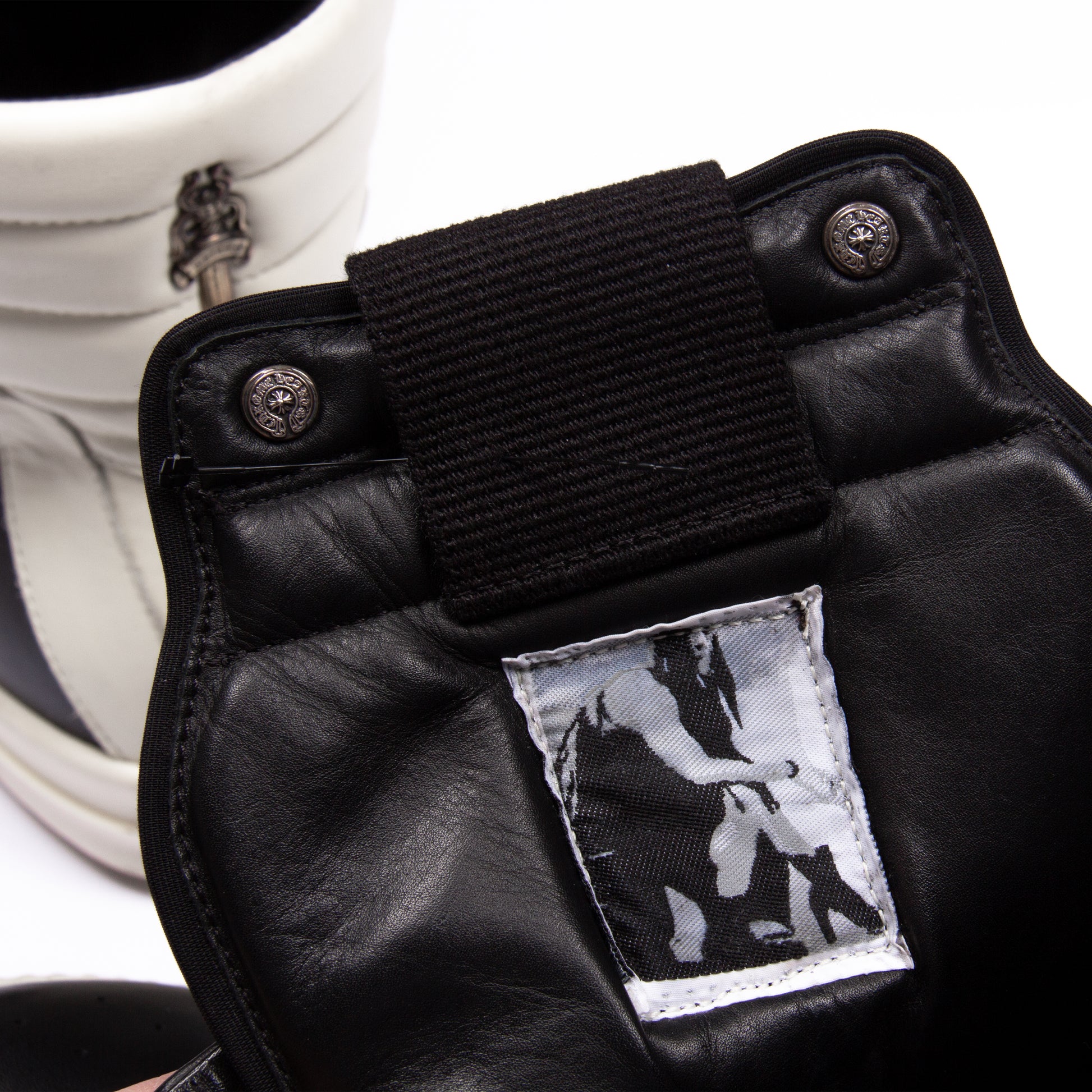 x RICK OWENS .925 SILVER HARDWARE GEOBASKET SNEAKER