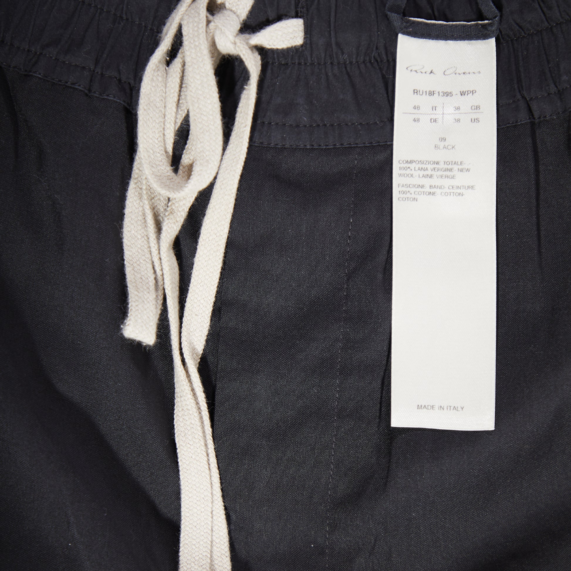 RICK OWENS VIRGIN WOOL SHORT