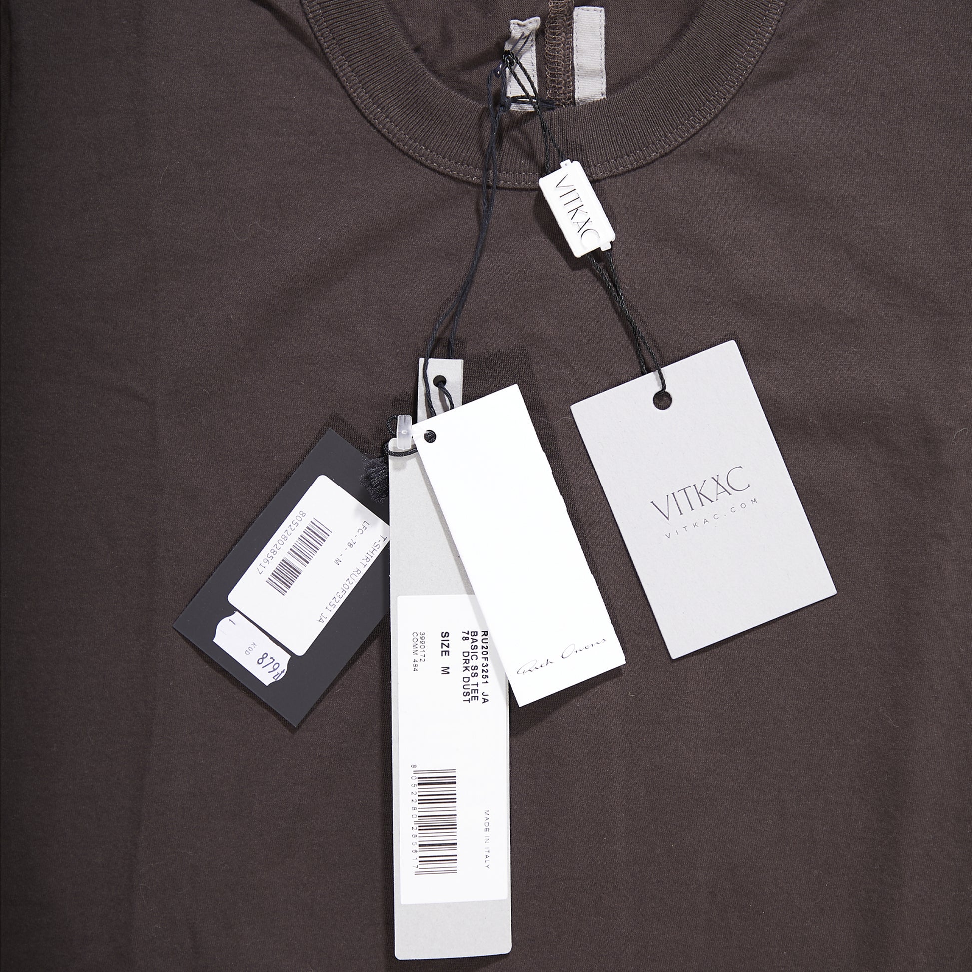 RICK OWENS BASIC SHORT SLEEVE TEE
