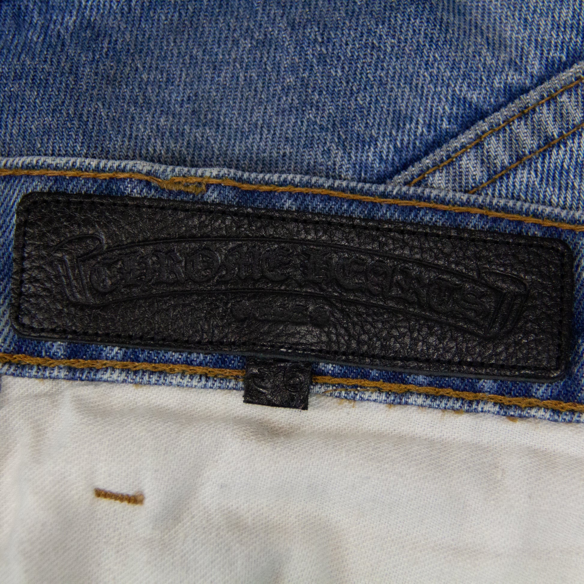 CHROME HEARTS ST. BARTH LEOPARD PATCH DENIM
