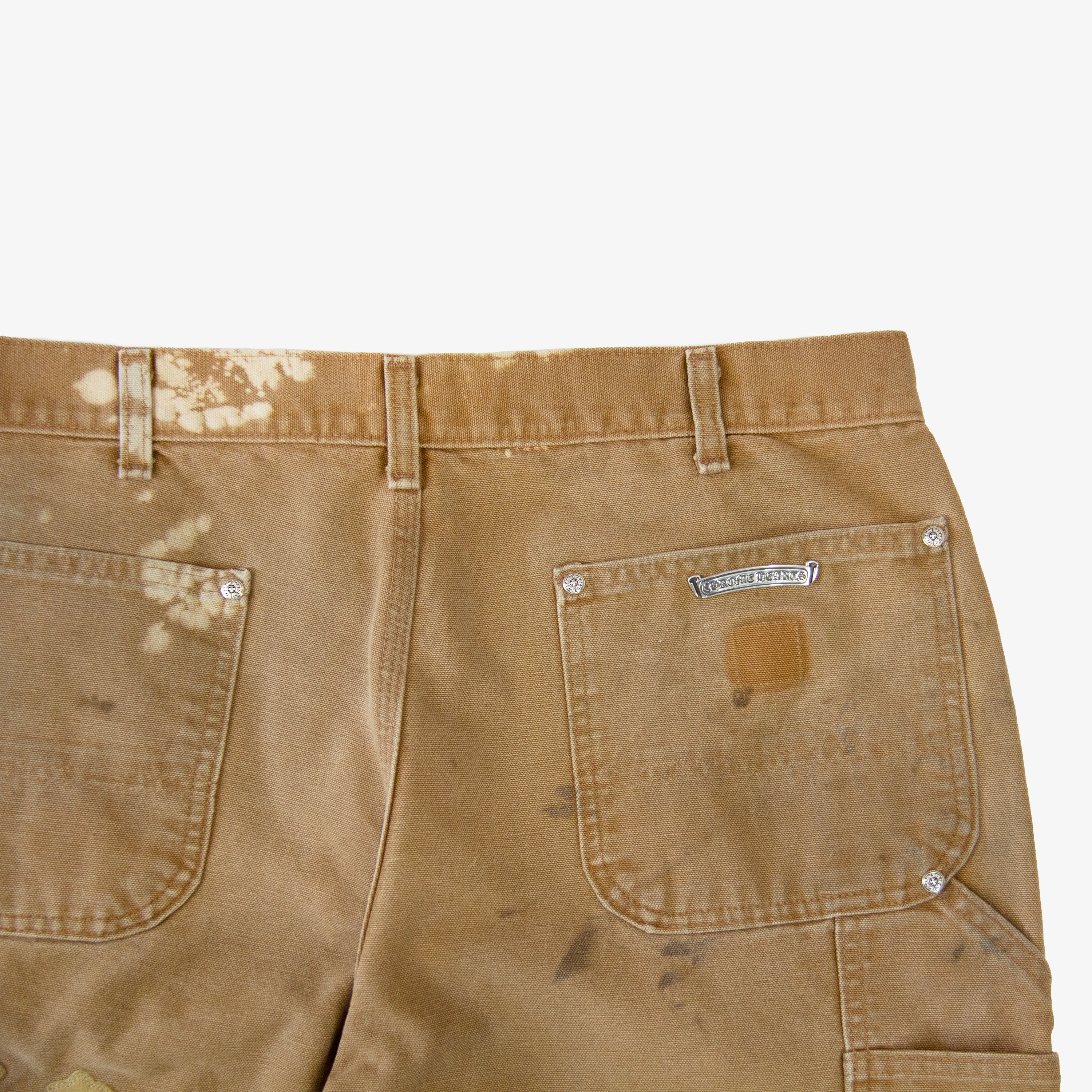 Buy Chrome Hearts Cross Patch Carpenter Pants 'Brown/Orange