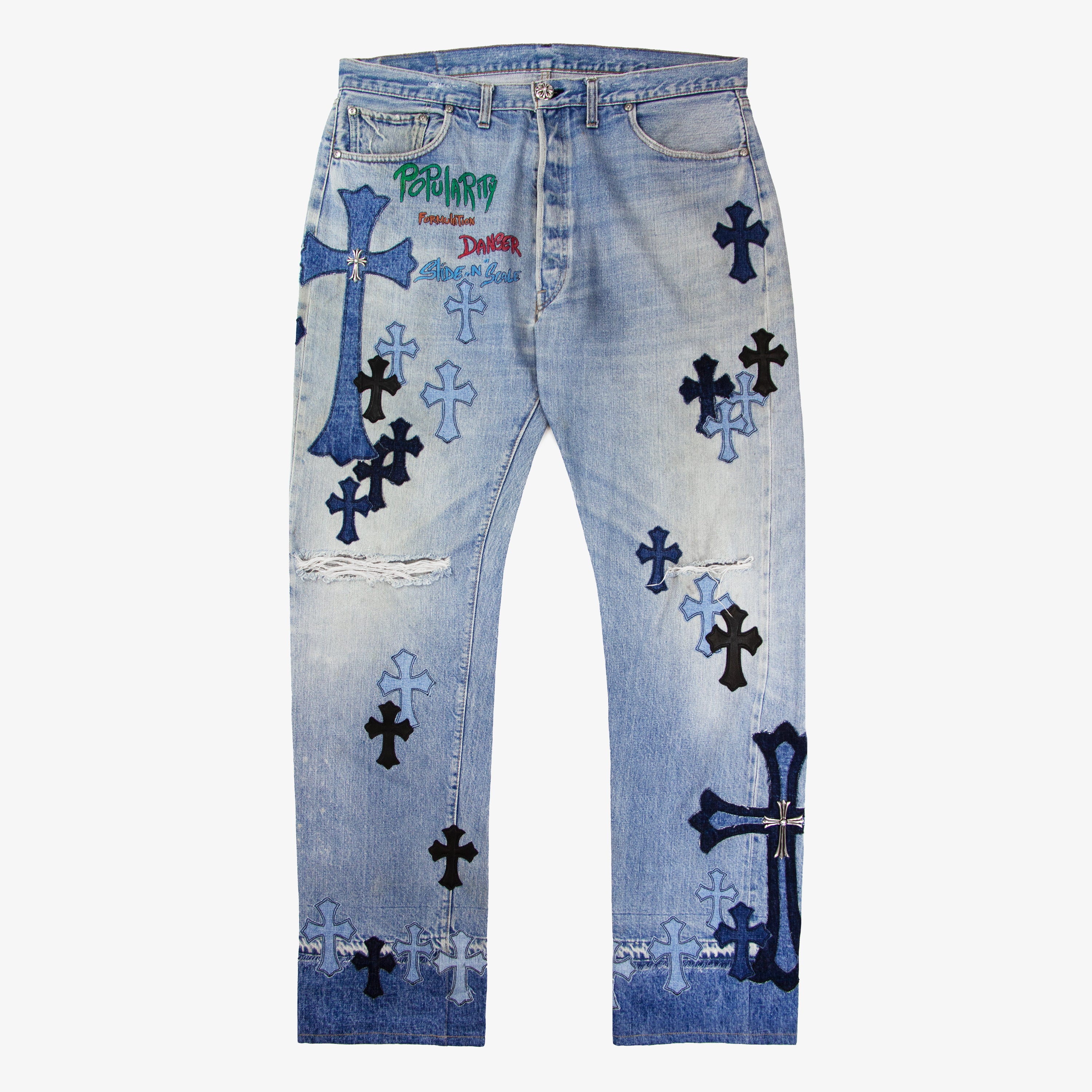 chrome heart patches on jeans｜TikTok Search