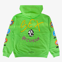 Load image into Gallery viewer, CHROME HEARTS NYFW SEX RECORDS HOODIE SLIME GREEN