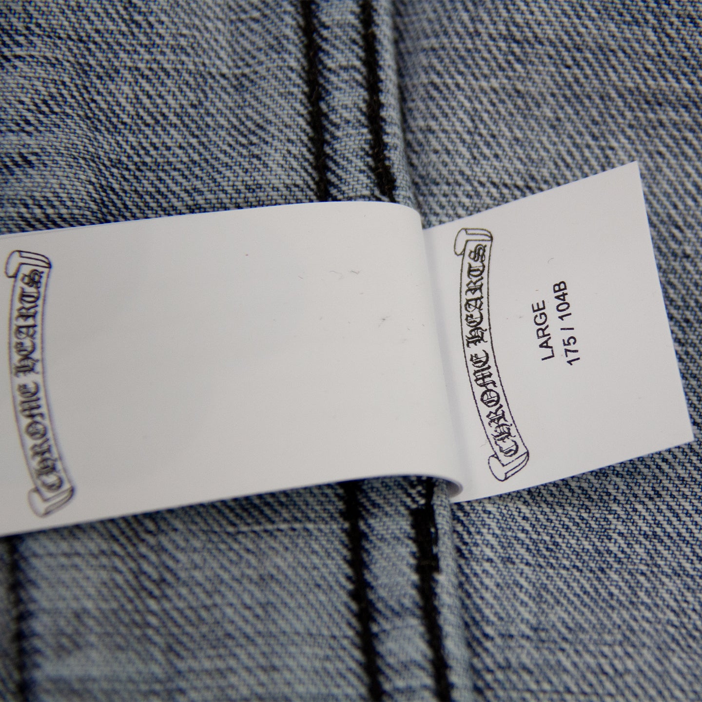 CHROME HEARTS 1/1 LEATHER PATCH SHEARLING DENIM TRUCKER