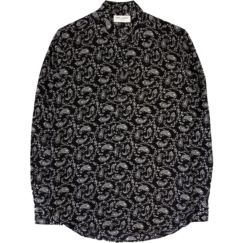 SAINT LAURENT SS15 SILK PAISLEY SHIRT
