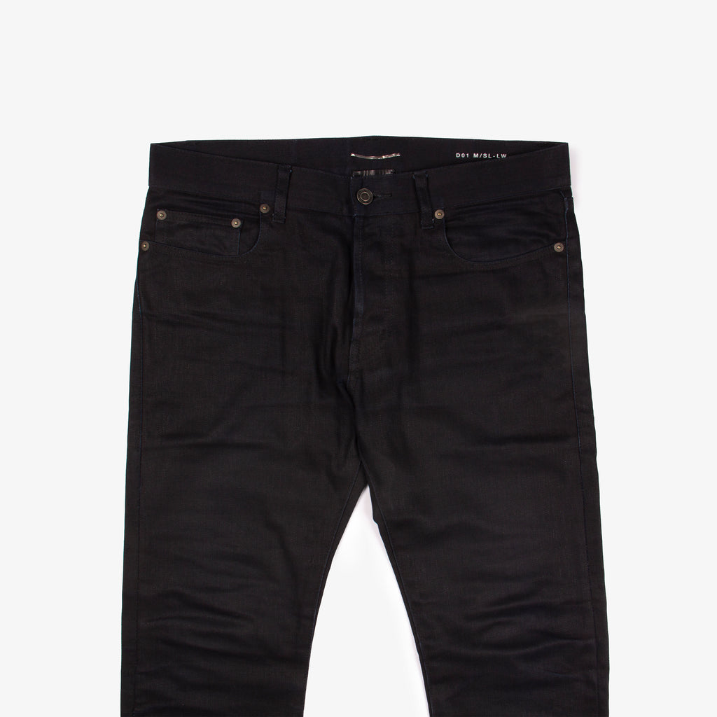 AW13 D01 BLUE DYED BLACK DENIM