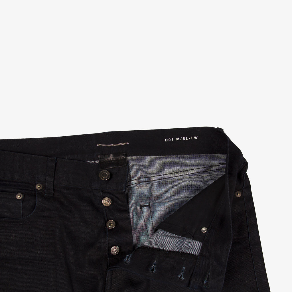 AW13 D01 BLUE DYED BLACK DENIM