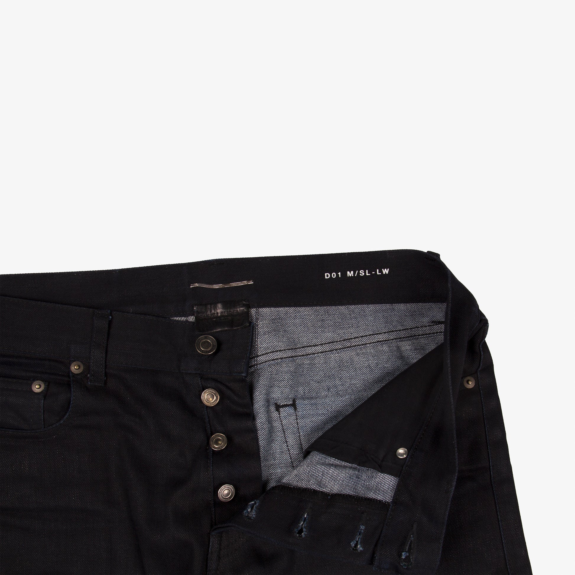 AW13 D01 BLUE DYED BLACK DENIM