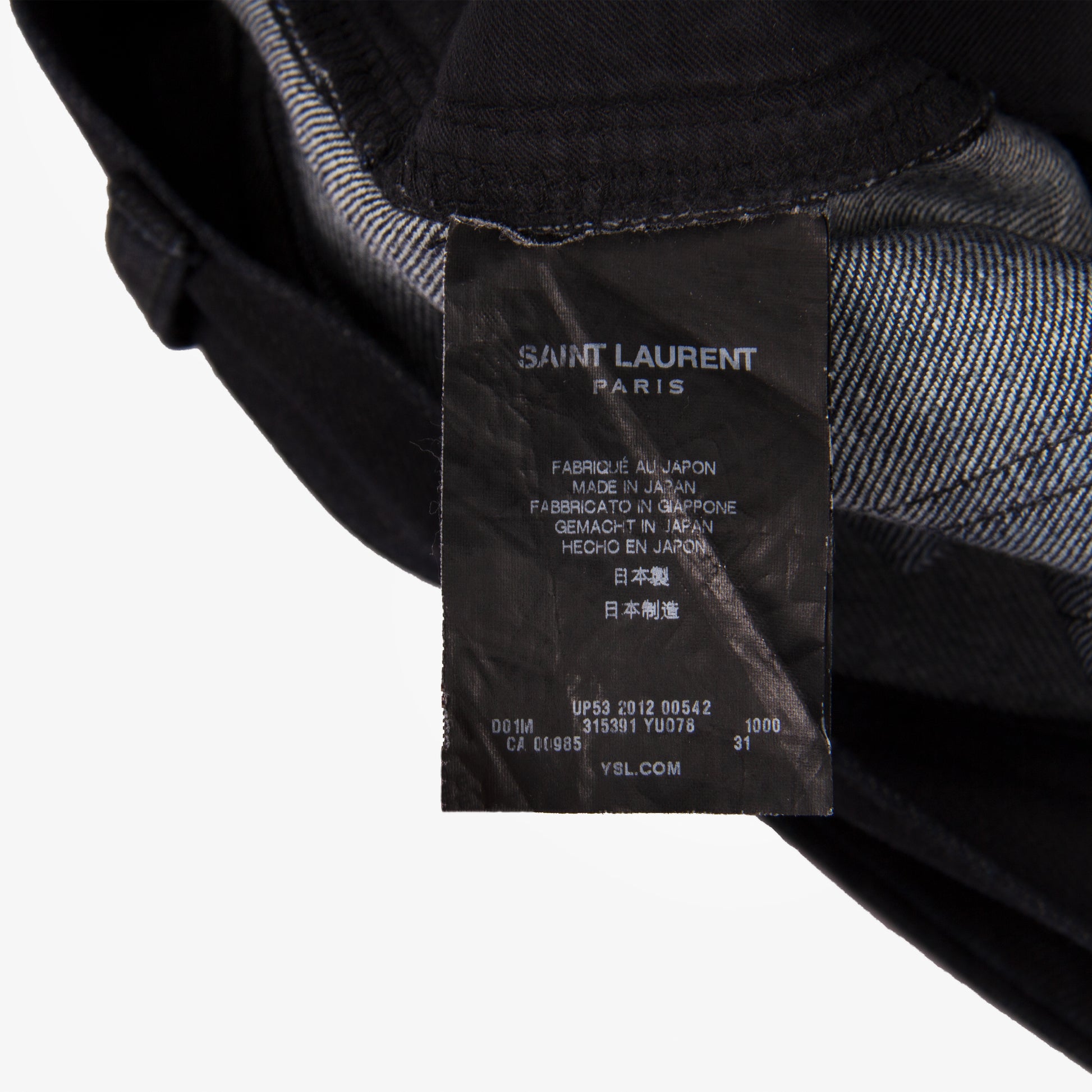 AW13 D01 BLUE DYED BLACK DENIM