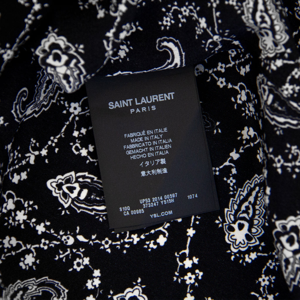 SAINT LAURENT SS15 SILK PAISLEY SHIRT