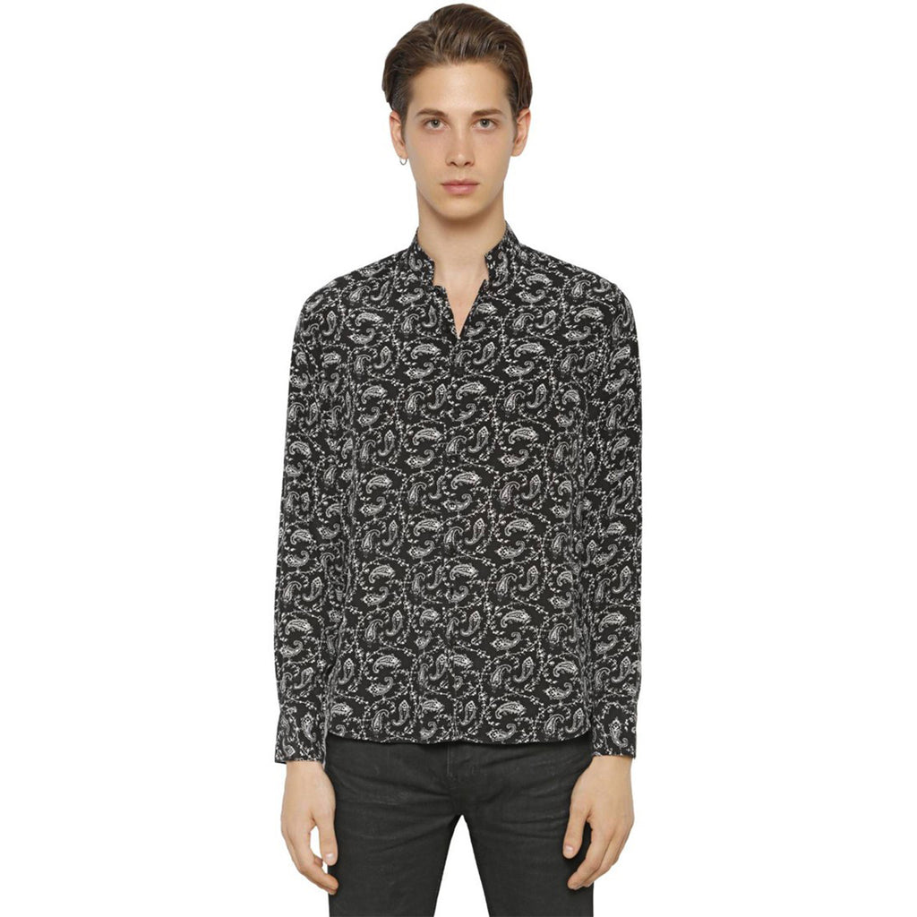 SAINT LAURENT SS15 SILK PAISLEY SHIRT