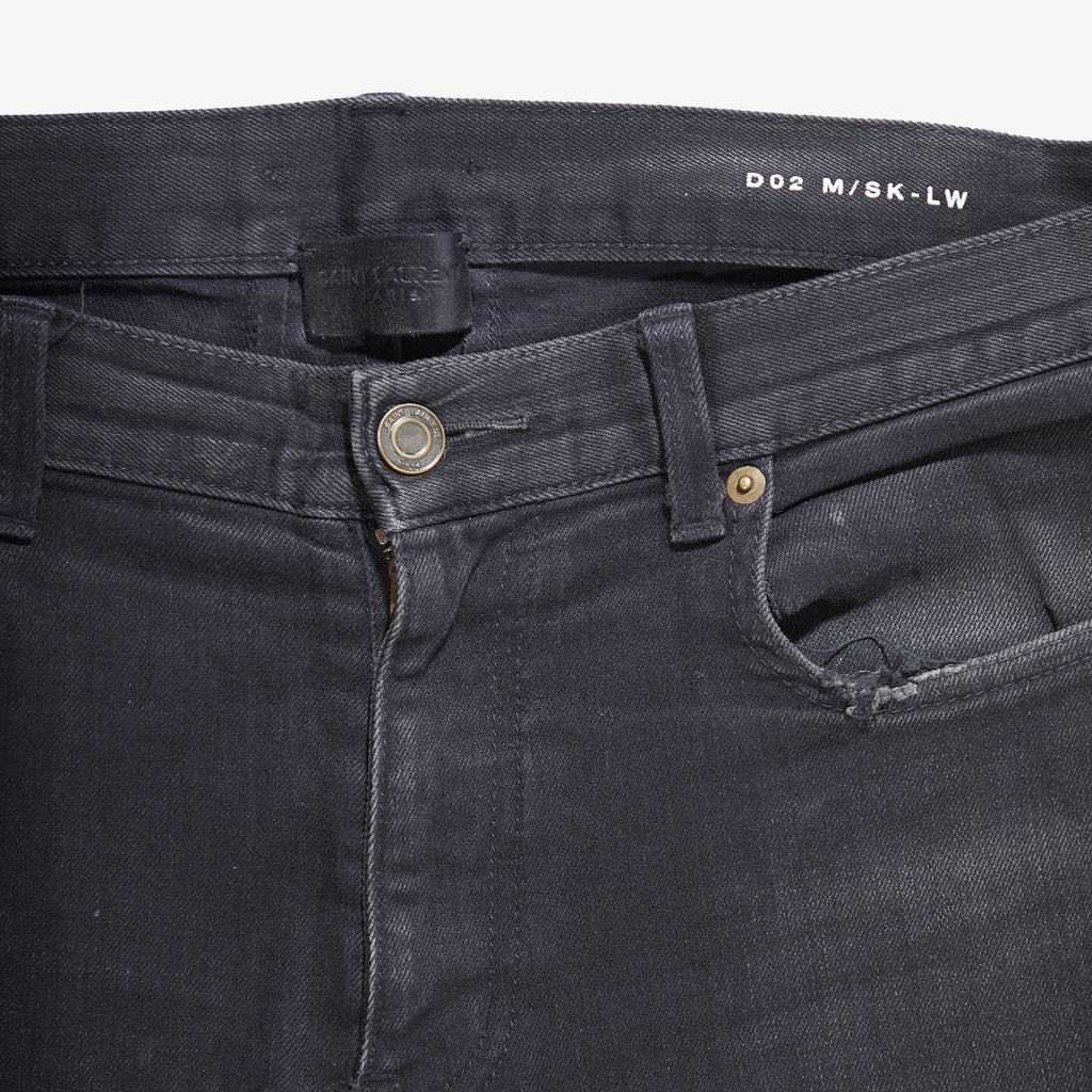 SAINT LAURENT AW13 TRASHED & REPAIRED D02 DENIM