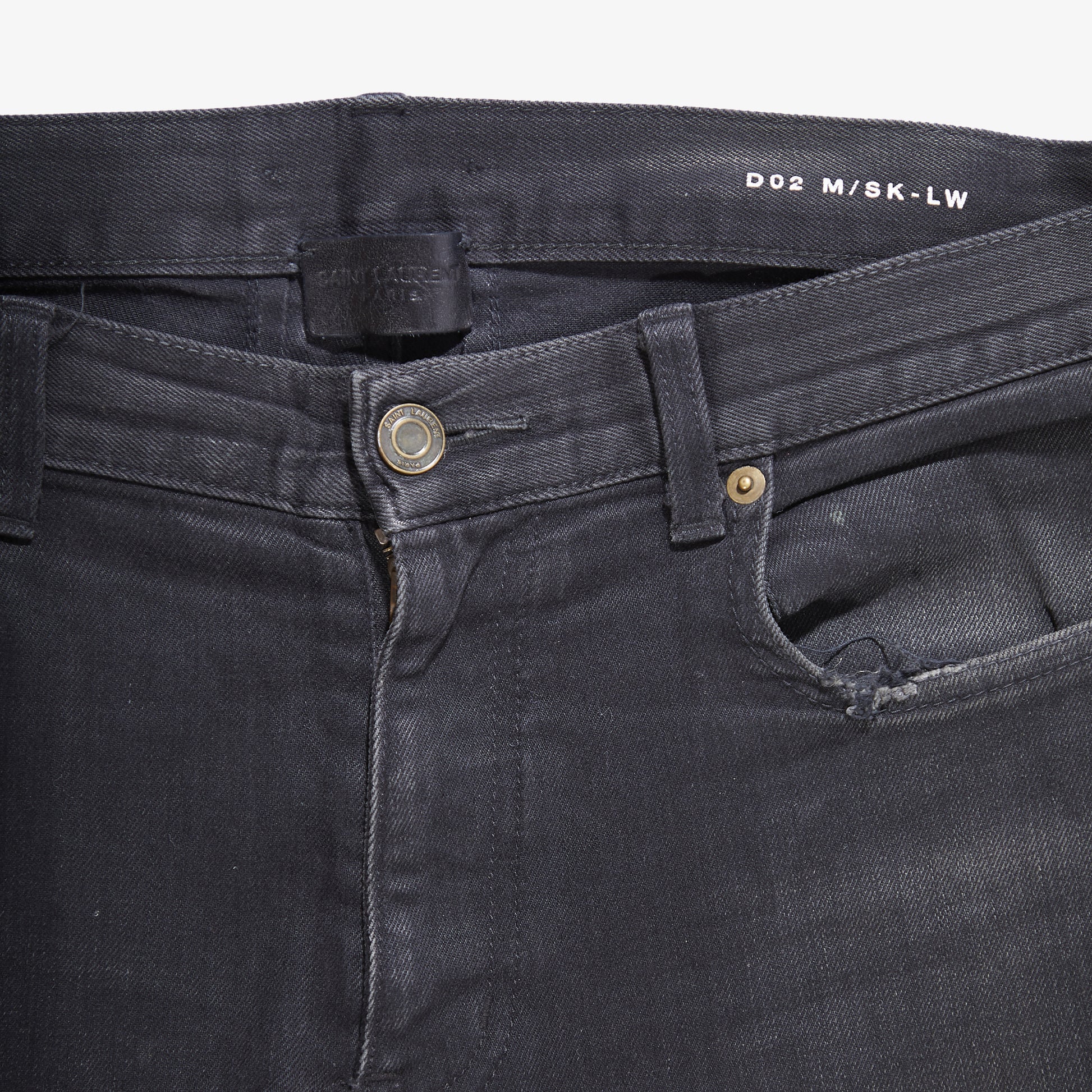 SAINT LAURENT AW13 TRASHED & REPAIRED D02 DENIM
