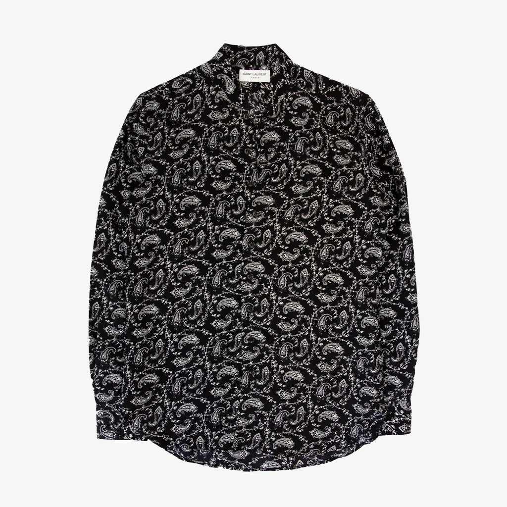 SAINT LAURENT SS15 SILK PAISLEY SHIRT