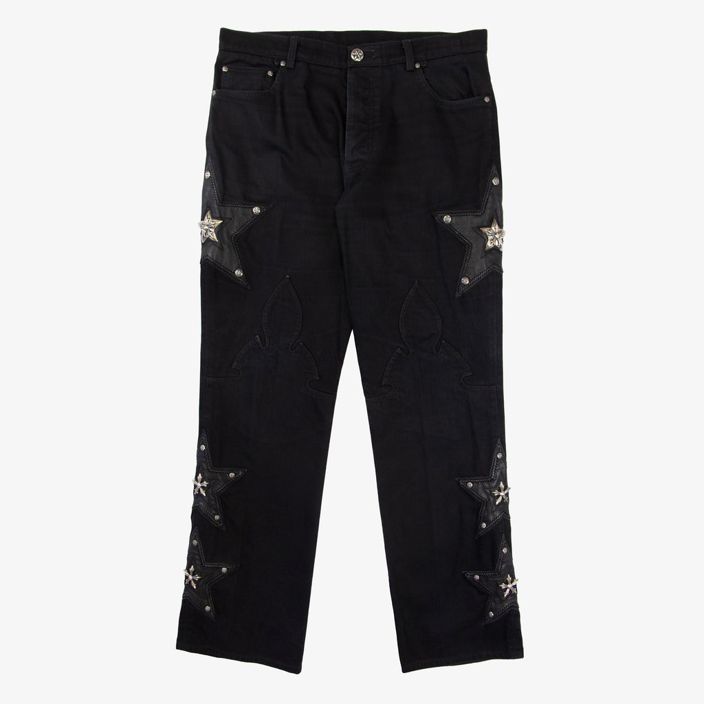 CHROME HEARTS SPECIAL ORDER STAR PATCH DENIM