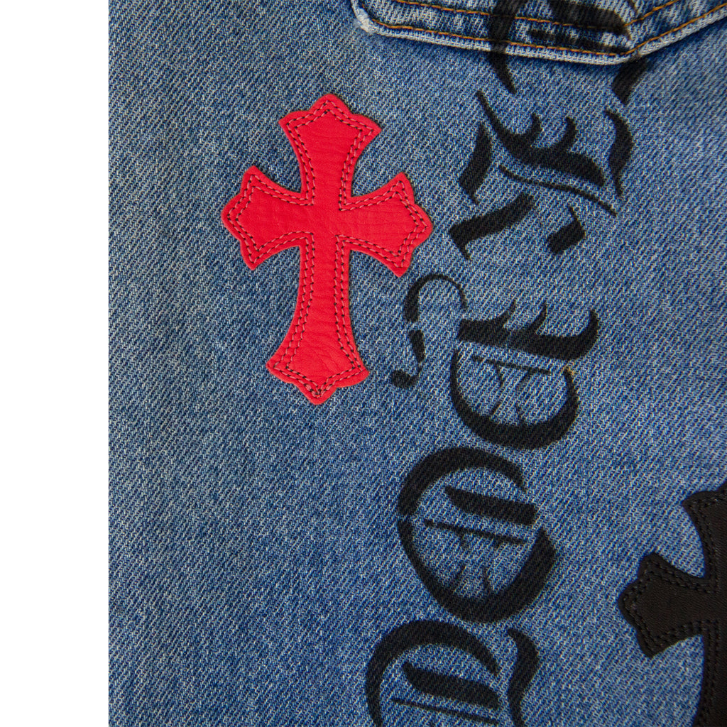 CHROME HEARTS STENCIL PATCHWORK DENIM