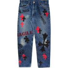 Load image into Gallery viewer, CHROME HEARTS STENCIL PATCHWORK DENIM