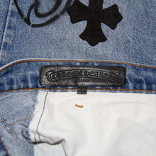 Load image into Gallery viewer, WEB EXCLUSIVE CROSS PATCH STENCIL DENIM