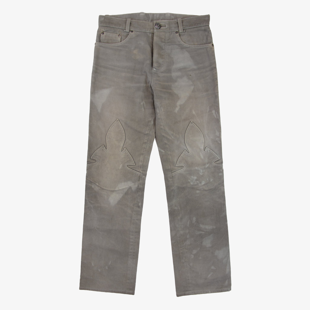 DYED FLEUR KNEE DENIM