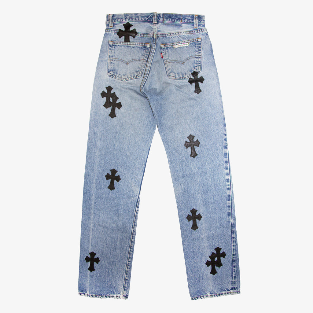 CHROME HEARTS CROSS PATCH DENIM
