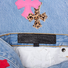 Load image into Gallery viewer, ART BASEL EXCLUSIVE MIXED CROSS PATCH DENIM (1/1)