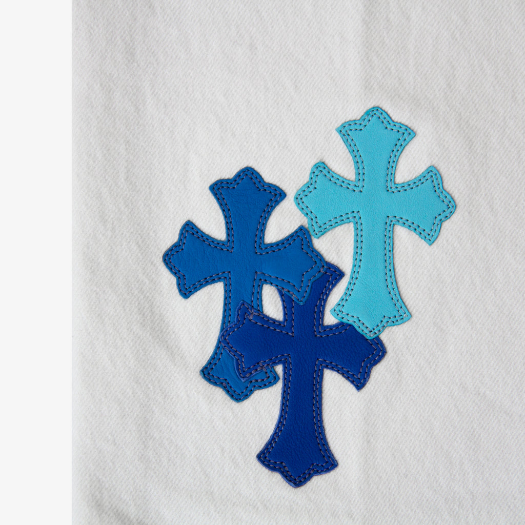 CHROME HEARTS BLUE TRICOLOR PATCH DENIM