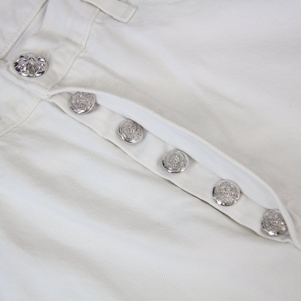 CHROME HEARTS BLUE TRICOLOR PATCH DENIM