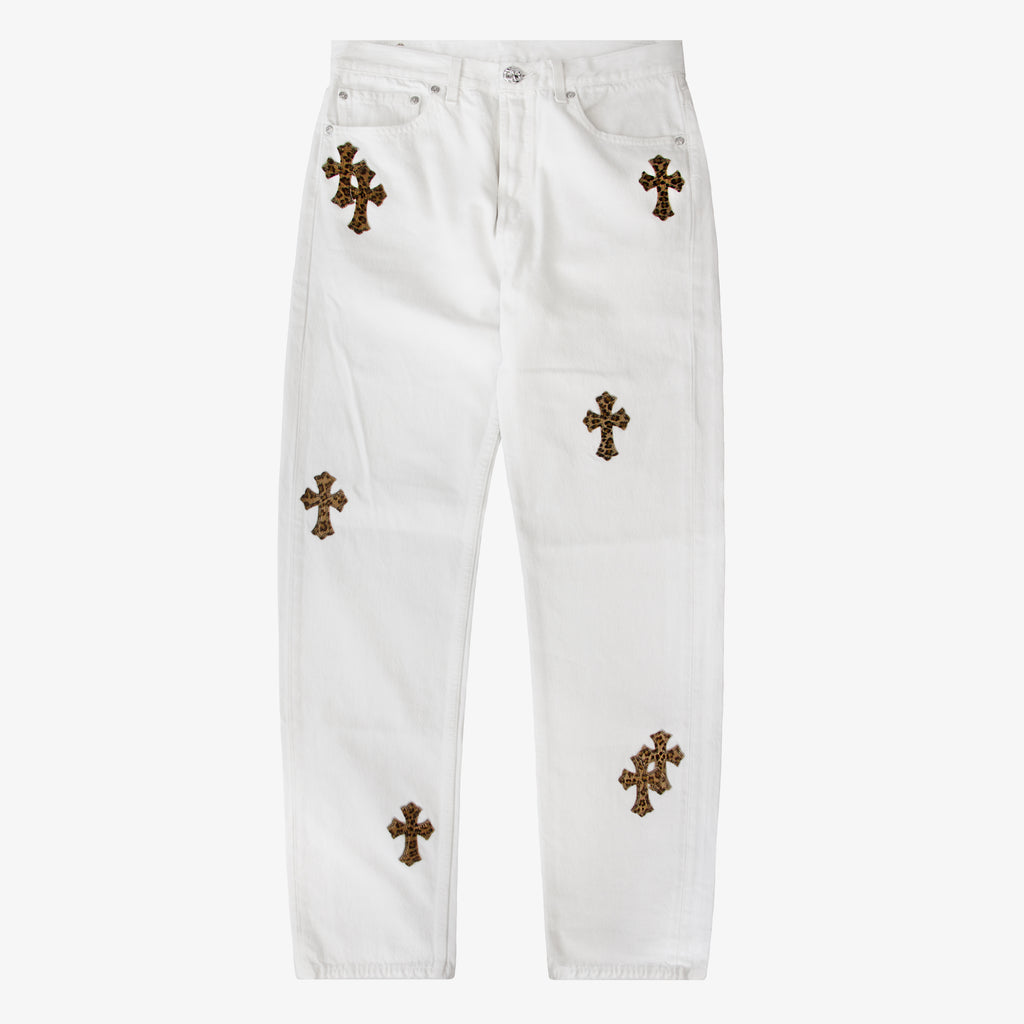 CHROME HEARTS LEOPARD PATCH DENIM