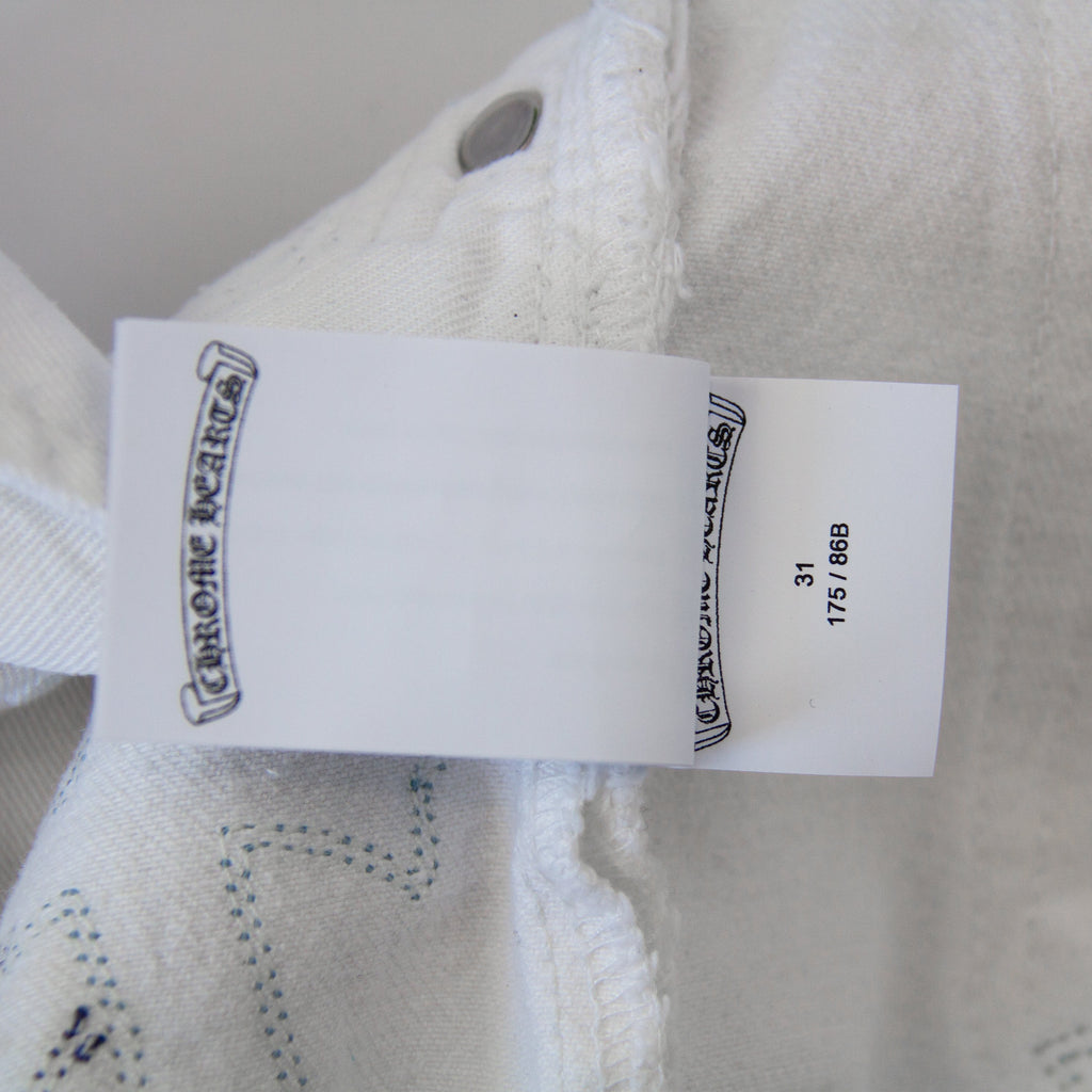 CHROME HEARTS PINK TRICOLOR PATCH DENIM