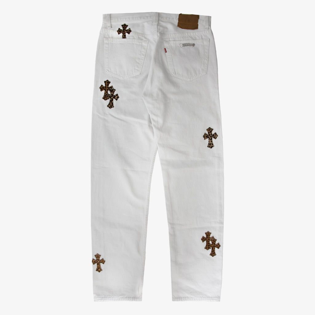 CHROME HEARTS LEOPARD PATCH DENIM