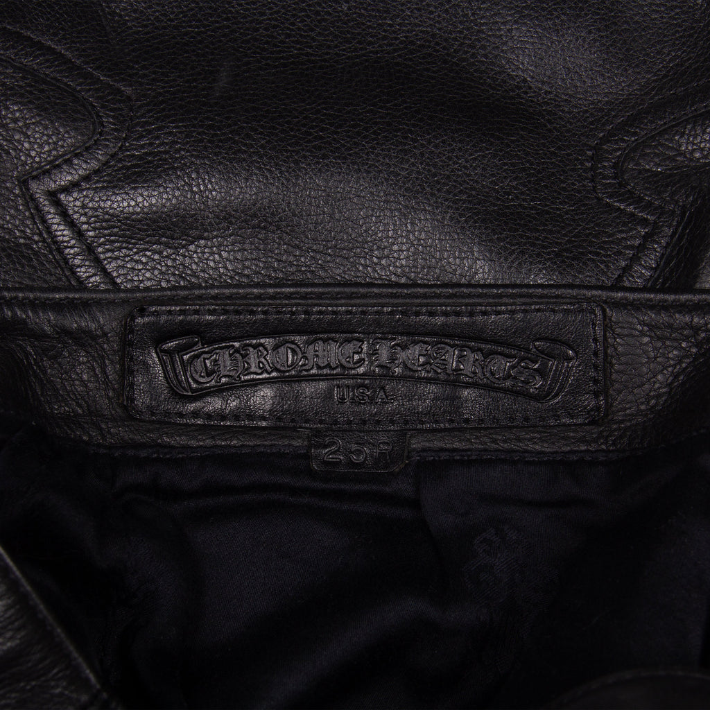 FLEUR KNEE HEAVY LEATHER PANTS