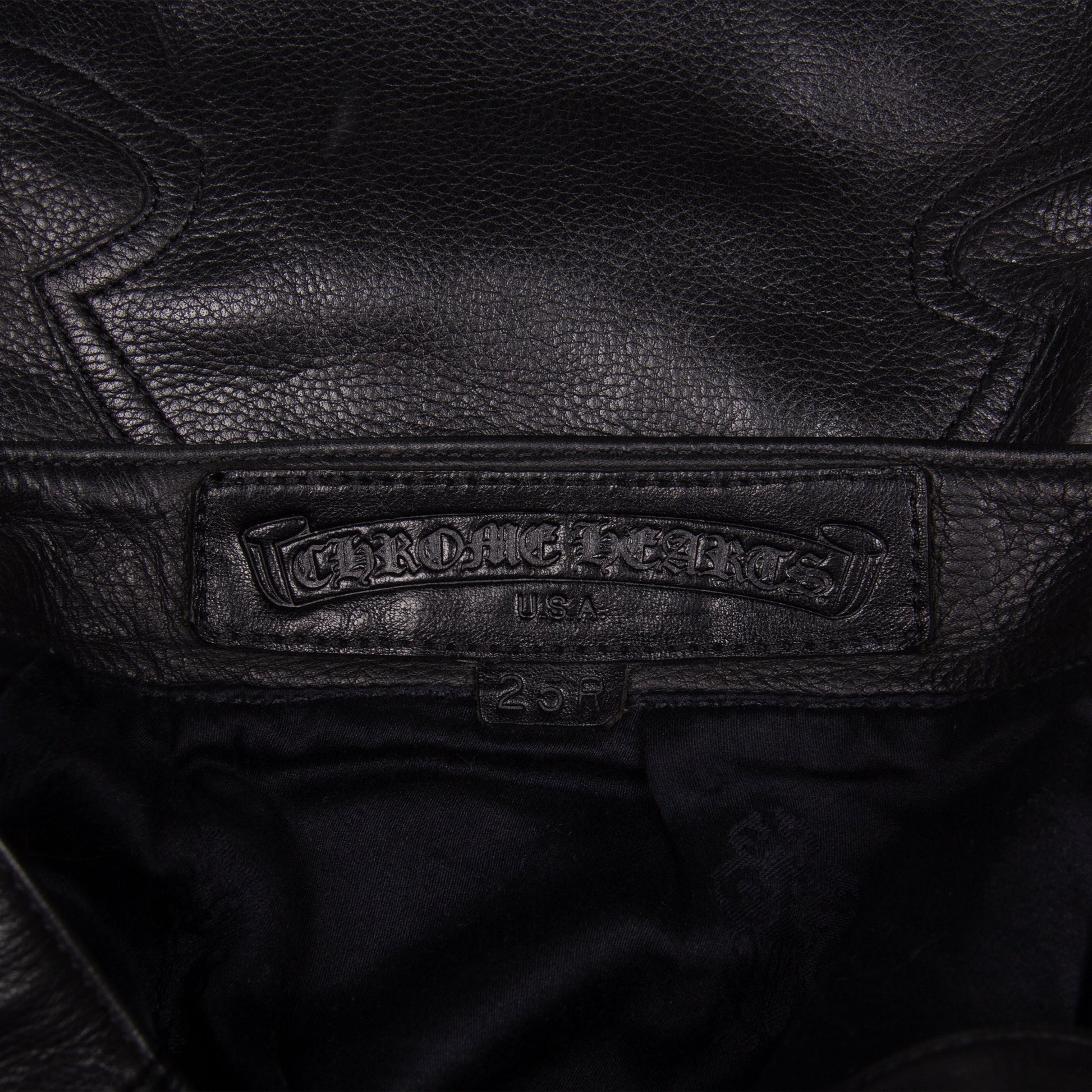 FLEUR KNEE HEAVY LEATHER PANTS