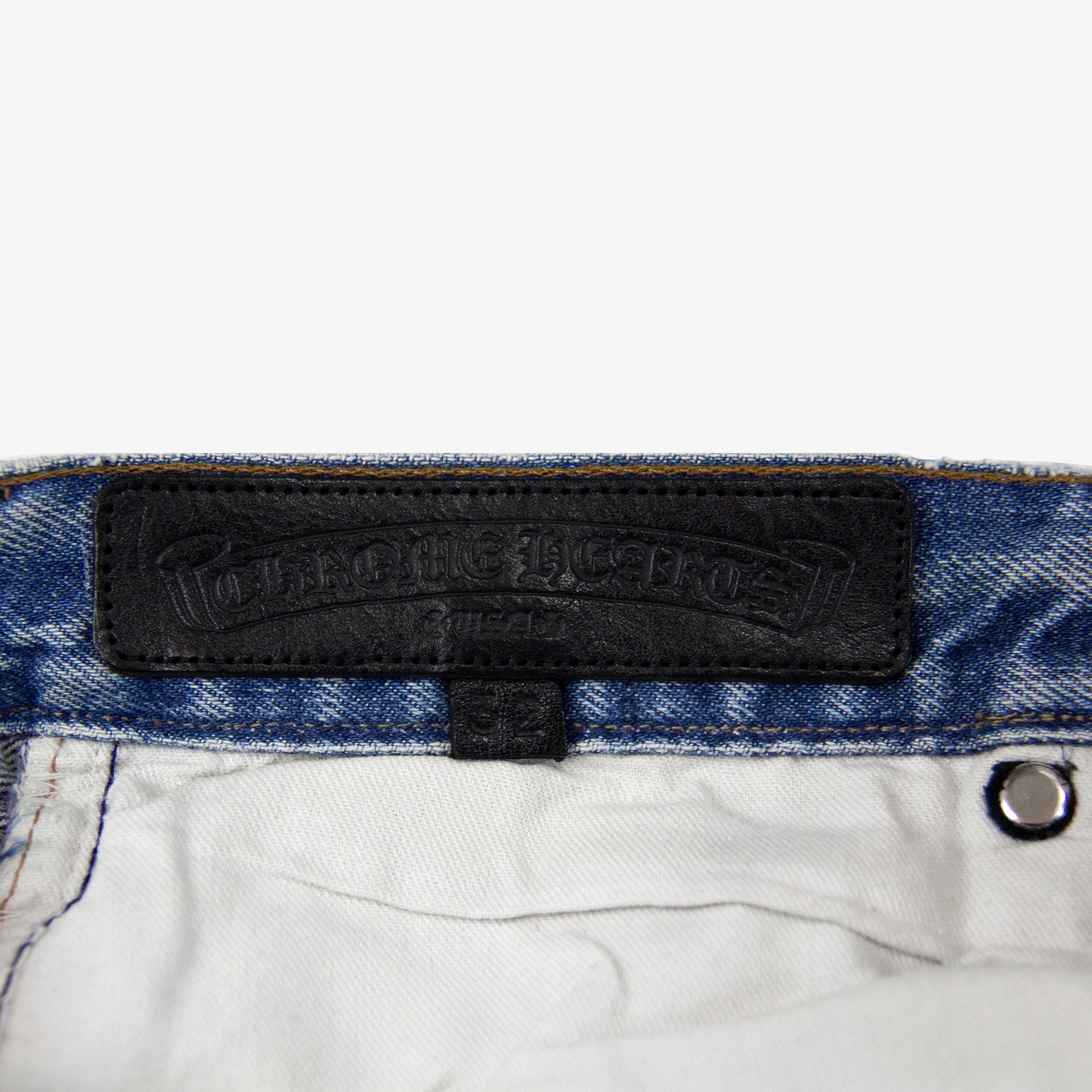 CHROME HEARTS ZEBRA CROSS PATCH DENIM