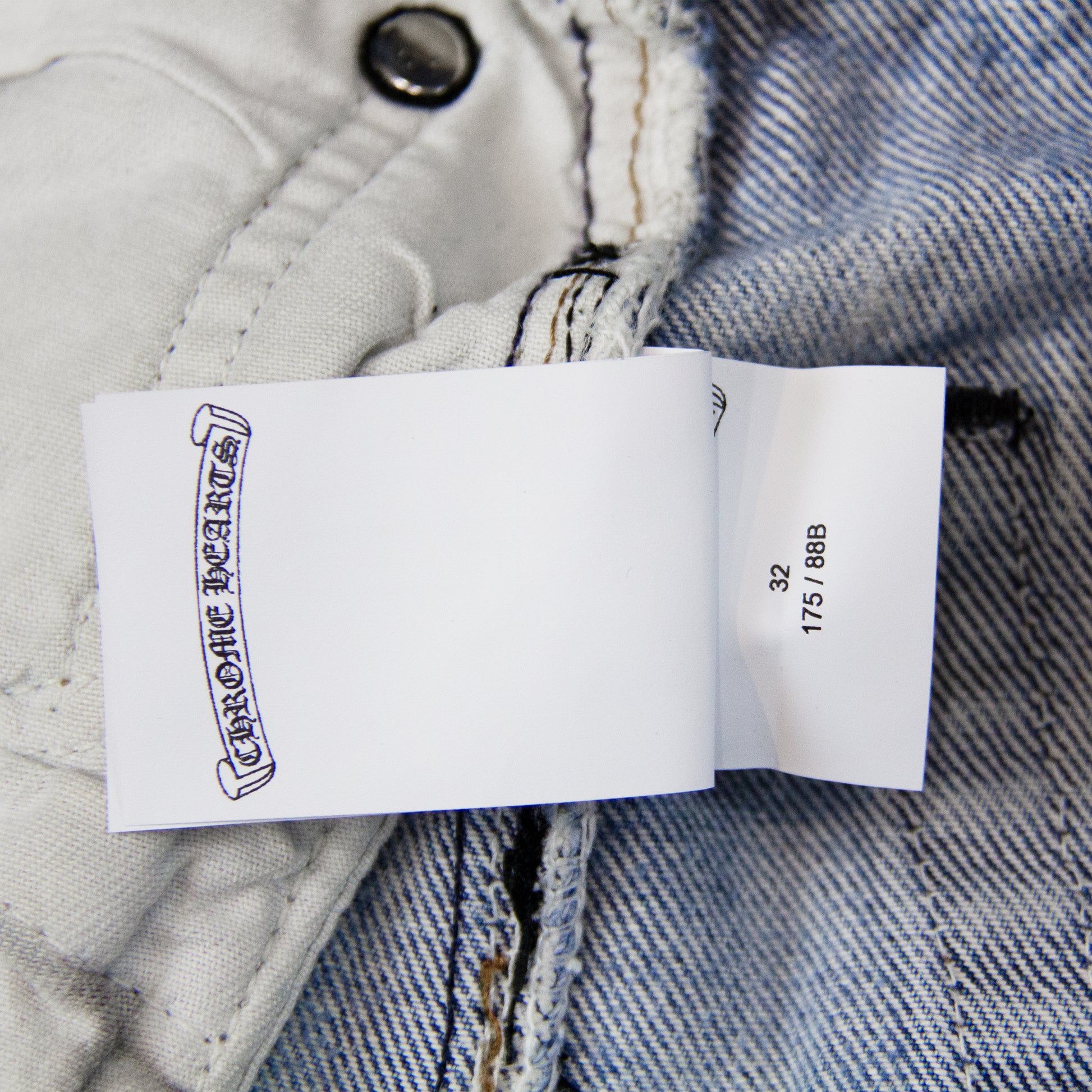 CHROME HEARTS ZEBRA CROSS PATCH DENIM